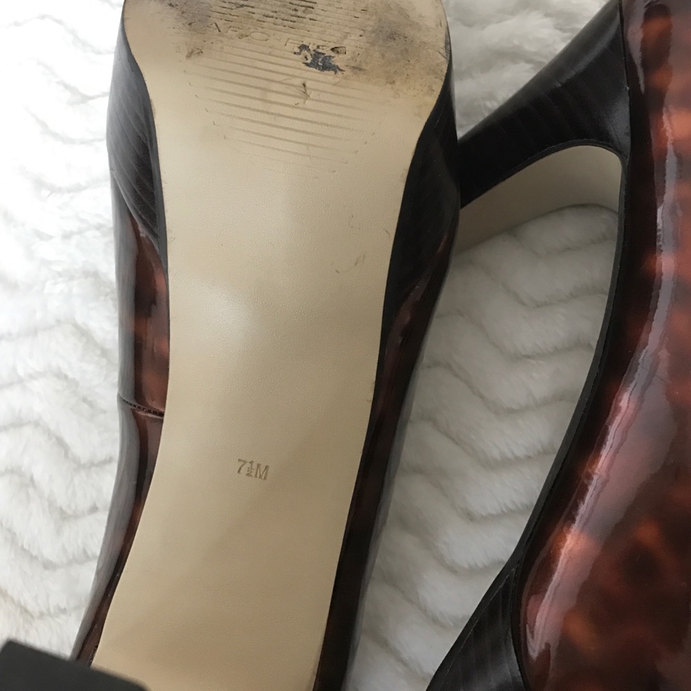 Marc Fisher Brown Tortoise Print Platform Heels Size 7.5 - Picture 7 of 8